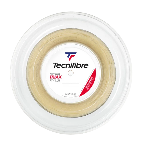 TECNIFIBRE TRIAX 1.28MM 200M REEL NATURAL TENNIS STRING 3 TECNIFIBRE TRIAX 1.28MM 200M REEL NATURAL TENNIS STRING