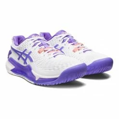 ASICS GEL RESOLUTION 9 1042A208-101 WHITE LADIES TENNIS SHOE -CLASH Shop 1042A208 101 o3 500x500 1