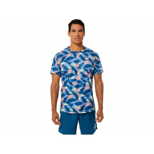 ASICS MATCH GRAPHIC SS TOP 2041A191-401 LIGHT INDIGO MENS TENNIS 3 ASICS MATCH GRAPHIC SS TOP 2041A191-401 LIGHT INDIGO MENS TENNIS