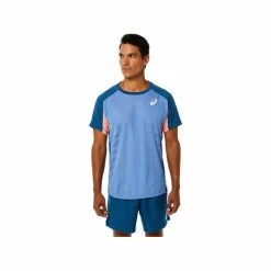 ASICS MATCH ACTIBREEZE SS TOP 2041A192-401 LIGHT INDIGO MENS TENNIS