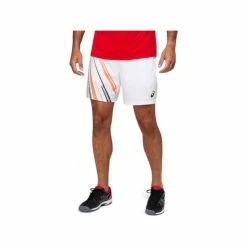 ASICS COURT GRAPHIC SHORT 2041A175-100 WHITE MENS TENNIS