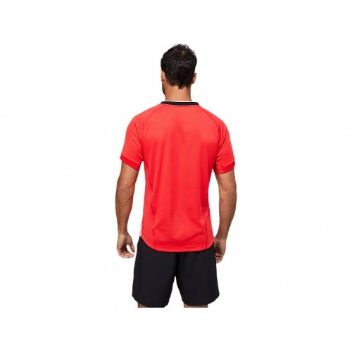 ASICS MATCH GRAPHIC SS TOP 2041A170-602 ELECTRIC RED MENS TENNIS 4 ASICS MATCH GRAPHIC SS TOP 2041A170-602 ELECTRIC RED MENS TENNIS - Image 2