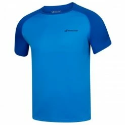 BABOLAT PLAY CREW NECK TEE BLUE ASTER BOYS TENNIS