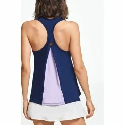 ELEVEN RACE DAY TANK TA313-424 NAVY/LILAC/WHITE -CLASH Shop ELEVEN TANK LILAC BACK 500x500 1