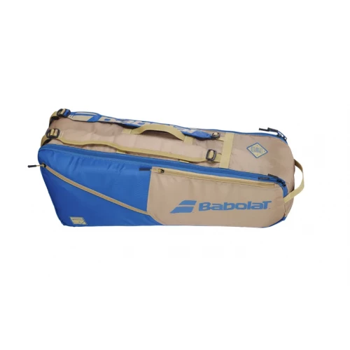 BABOLAT EVO 6PACK BLUE/BEIGE TENNIS BAG 3 BABOLAT EVO 6PACK BLUE/BEIGE TENNIS BAG