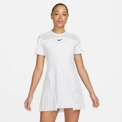 NIKE NKCT DRIFIT SLAM DRESS NT LN DA4724-100 WHITE LADIES TENNIS