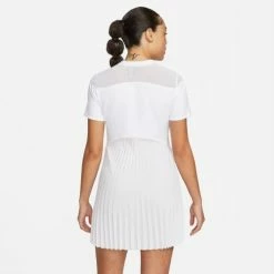 NIKE NKCT DRIFIT SLAM DRESS NT LN DA4724-100 WHITE LADIES TENNIS -CLASH Shop NIKE20SLAM20DRESS20WHITE20BACK 500x500 1