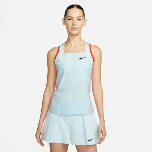 NIKE NKCT DRIFIT SLAM TANK DR6795-474 GLACIER BLUE LADIES TENNIS 3 NIKE NKCT DRIFIT SLAM TANK DR6795-474 GLACIER BLUE LADIES TENNIS