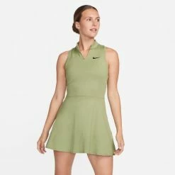 NIKE NKCT DRIFIT VICTORY DRESS DD8730-334 ALLIGATOR GREEN LADIES TENNIS