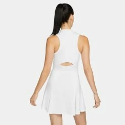 NIKE NKCT DRIFIT VICTORY DRESS DD8730-100 WHITE LADIES TENNIS -CLASH Shop NIKE20VICTORY20DRESS20WHITE20BACK 500x500 1