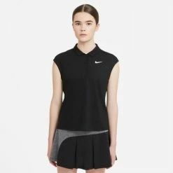 NIKE NKCT DRIFIT VICTORY POLO CV2473-010 BLACK LADIES