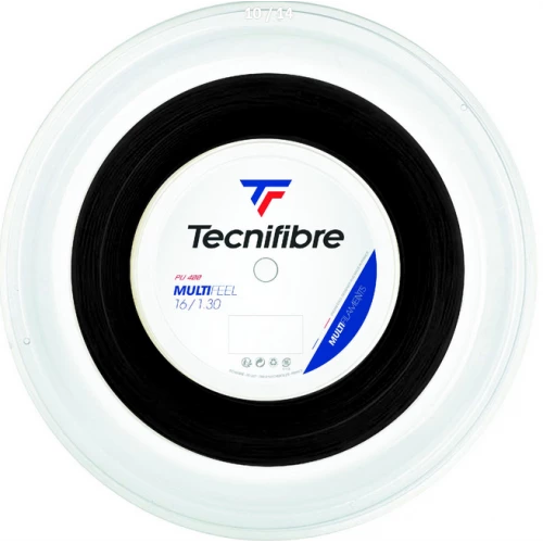 TECNIFIBRE MULTIFEEL 130MM 200M REEL BLACK TENNIS STRING 3 TECNIFIBRE MULTIFEEL 130MM 200M REEL BLACK TENNIS STRING