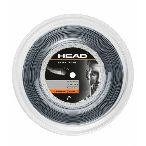 HEAD LYNX TOUR 1.25MM 200M REEL GREY TENNIS STRING 3 HEAD LYNX TOUR 1.25MM 200M REEL GREY TENNIS STRING