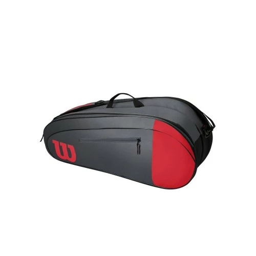 WILSON TEAM 6PACK 800980 RED/GREY TENNIS BAG 3 WILSON TEAM 6PACK 800980 RED/GREY TENNIS BAG