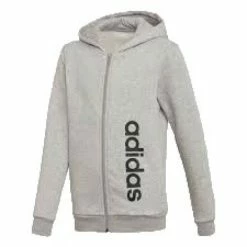 ADIDAS YOUNG BOY LINEAR FLEECE HOODIE GREY DJ1786