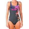 ARENA BACKWASH 1 PIECE 000080-519 GREY LADIES SWIMMING COSTUME