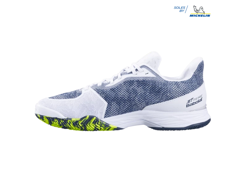 Babolat Jet Mach Tere All Court White/Dark Blue Men's Shoe 4 Babolat Jet Mach Tere All Court White/Dark Blue Men's Shoe - Image 2