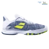 Babolat Jet Mach Tere All Court White/Dark Blue Men's Shoe -CLASH Shop babolat jet mach tere all court white dark blue me
