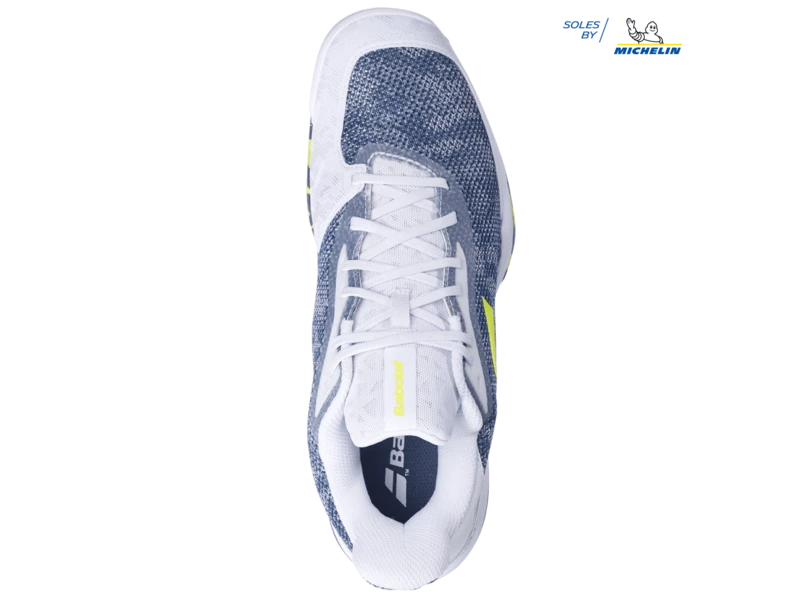 Babolat Jet Mach Tere All Court White/Dark Blue Men's Shoe 7 Babolat Jet Mach Tere All Court White/Dark Blue Men's Shoe - Image 5
