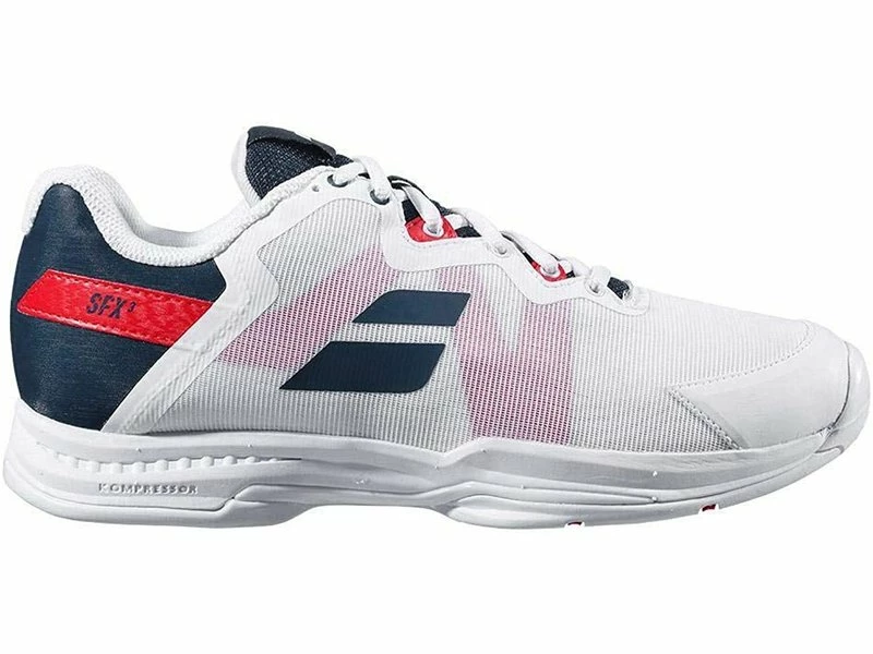 Babolat Men's SFX3 All Court Tennis Shoes White/Blue 3 Babolat Men's SFX3 All Court Tennis Shoes White/Blue