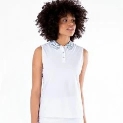 NIVO SHAYLA SLEEVELESS POLO 1211134 WHITE LADIES