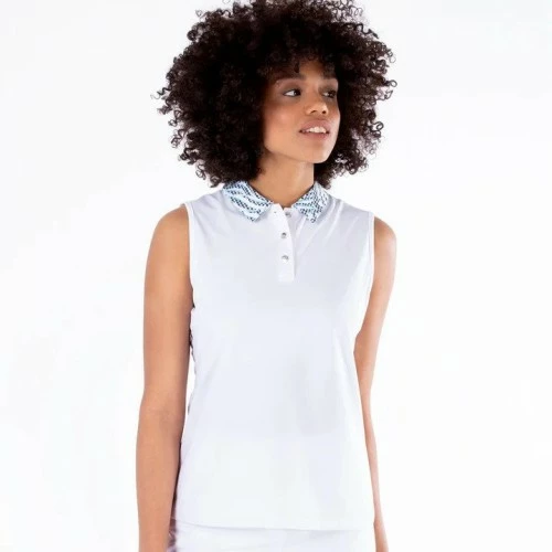 NIVO SHAYLA SLEEVELESS POLO 1211134 WHITE LADIES 3 NIVO SHAYLA SLEEVELESS POLO 1211134 WHITE LADIES