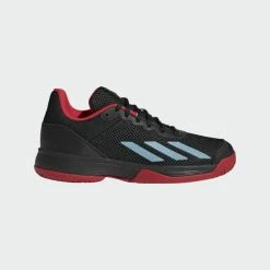 ADIDAS COURTFLASH HP9717 BLACK JUNIOR TENNIS SHOES