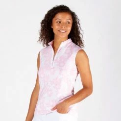 NIVO LUCILLE MOCK SLEEVLESS POLO 2211151 QUIET PINK