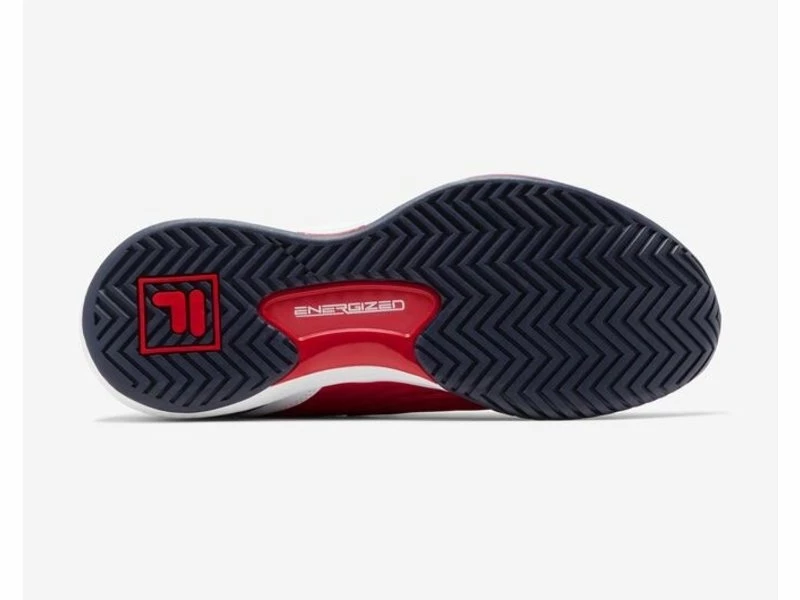 Fila Speedserve Men's Tennis Shoe White/Red/Navy 5 Fila Speedserve Men's Tennis Shoe White/Red/Navy - Image 3