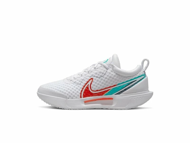 Nike Zoom Court Pro Women's Shoe- White/Teal/Red 3 Nike Zoom Court Pro Women's Shoe- White/Teal/Red